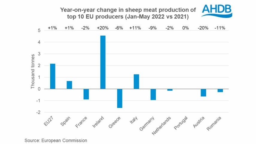 Μείωση της παραγωγής πρόβειου κρέατος στην Ελλάδα τους πρώτους μήνες του 2022