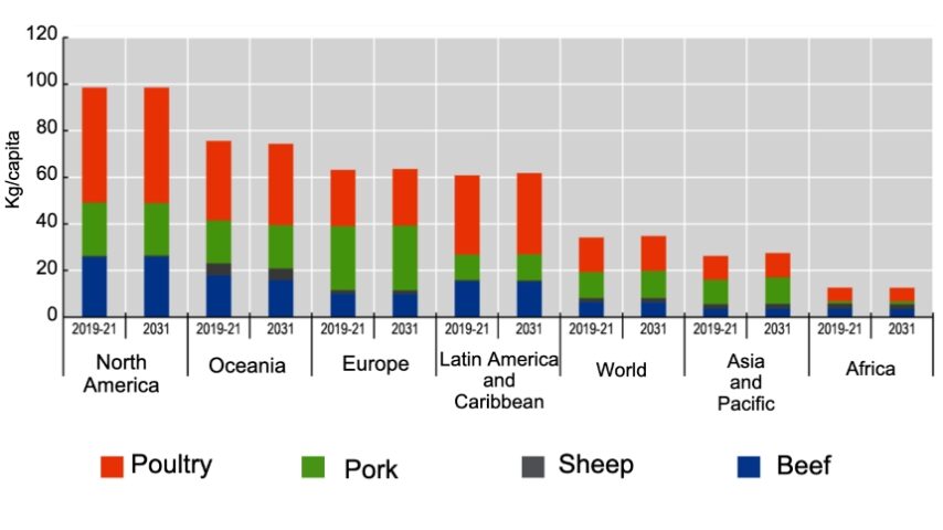 Rabobank: Αναμένεται αύξηση της παγκόσμιας κατανάλωσης χοιρινού έως το 2030